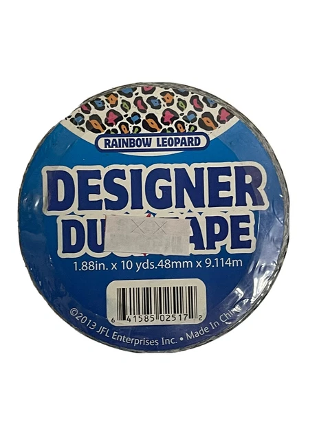 RAINBOW LEOPARD DESIGNER DUCT TAPE  1.88in. x 10 yds.48mm x 9.114m