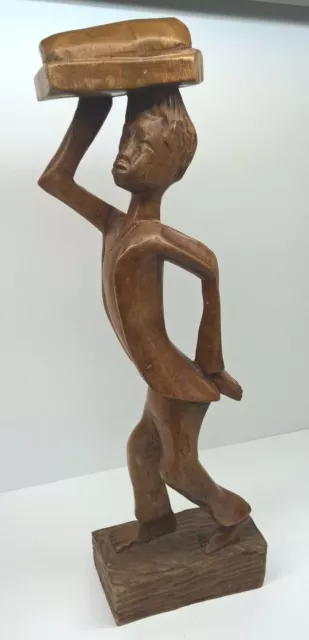Folk Art Hand Carved Wood Sculpture Man African Made in Faribault Minnesota MN