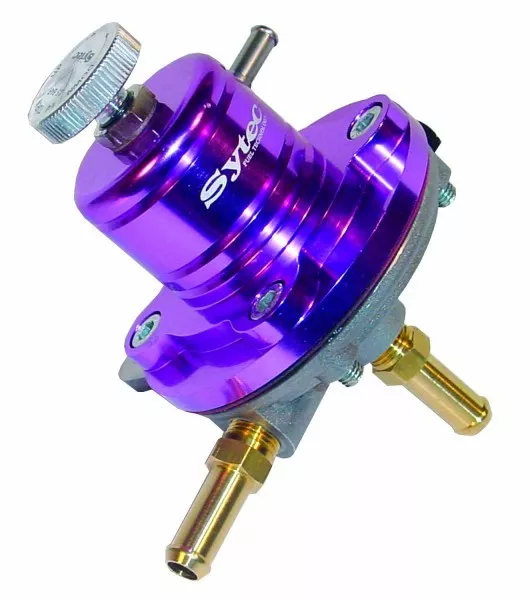 Sytec 1:1 Adjustable Fuel Pressure Regulator 1-5 BAR SAR001P 8mm (PURPLE)