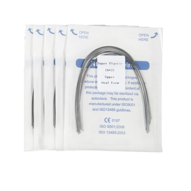 10 Pack Dental Orthodontic Super Elastic Niti Rectangular Arch Wires 19*25 Upper