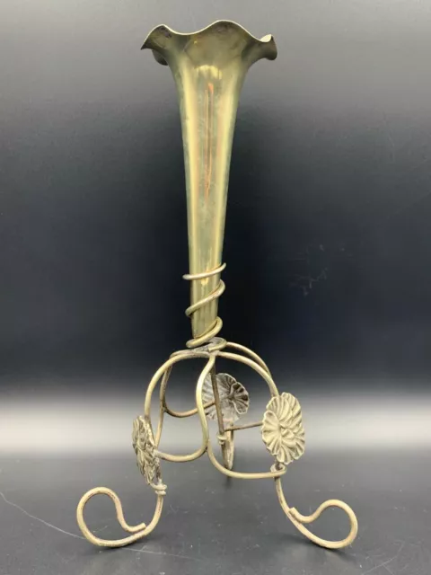 Antique English Silver Plated EPNS Floral Epergne Fluted Bud Vase Marked c.1890