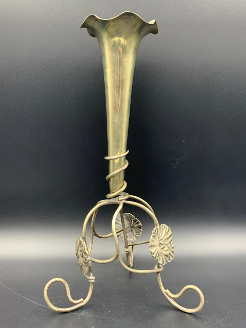 Antique English Silver Plated EPNS Floral Epergne Fluted Bud Vase Marked c.1890