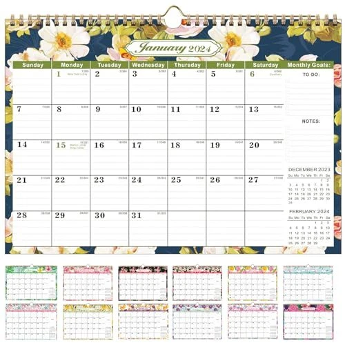 20242025 WALL CALENDAR Jan 2024 Jun 2025, 18 Months Hanging Flower