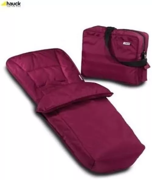 NEW HAUCK Cosytoes Footmuff +Changing Bag+ Raincover  in Plum for Pushchair