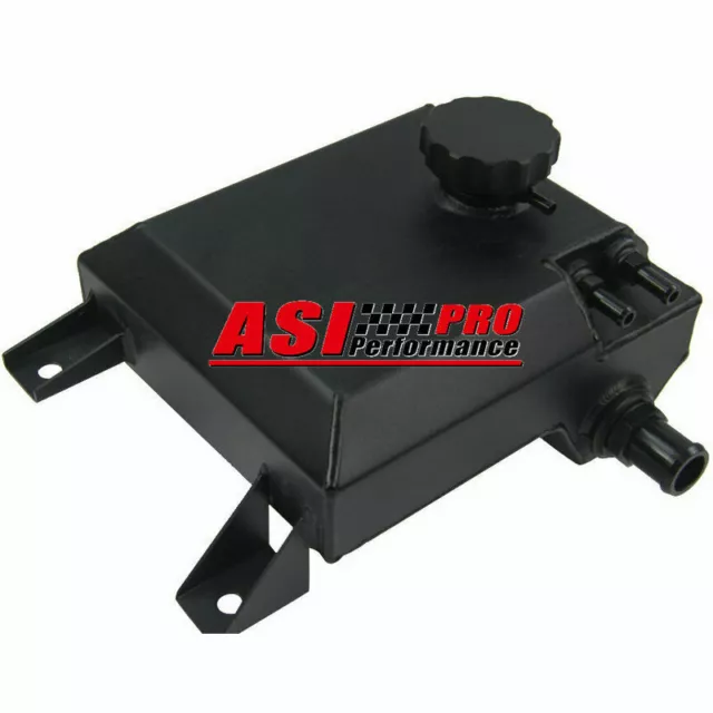 Black Aluminum Coolant Header Overflow Tank Fit Ford BF Falcon BA V8 XR6 XR8 GT 2