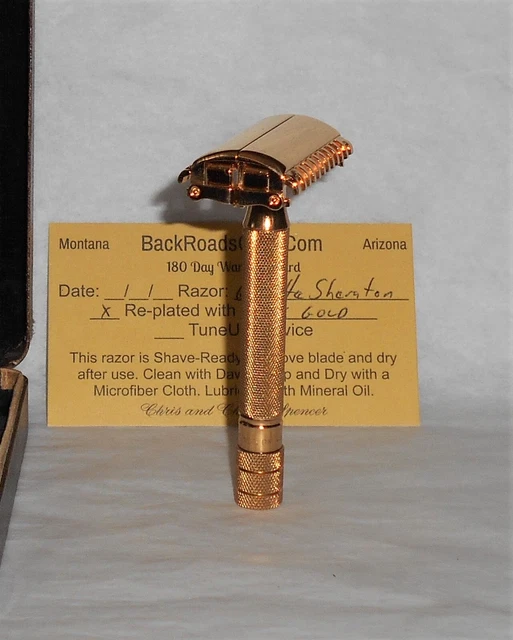 Gillette 1937 Sheraton TTO Refurbished Replated 24 Gold W Case X–37 24