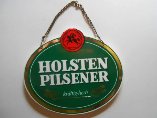 Holsten Pilsener Zapfhahnschild Bier Brauerei Reklame Werbung Kneipe Bistro