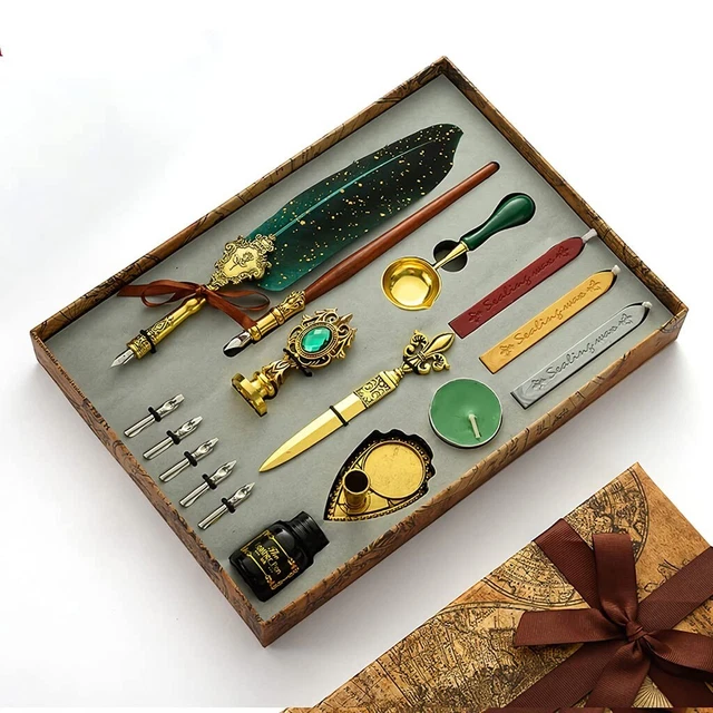 Kit Calligraphie & BD - 3 Plumes + Porte-Plume En Bois + Encre - Pour Débutants, Dessin, Loisirs Créatifs