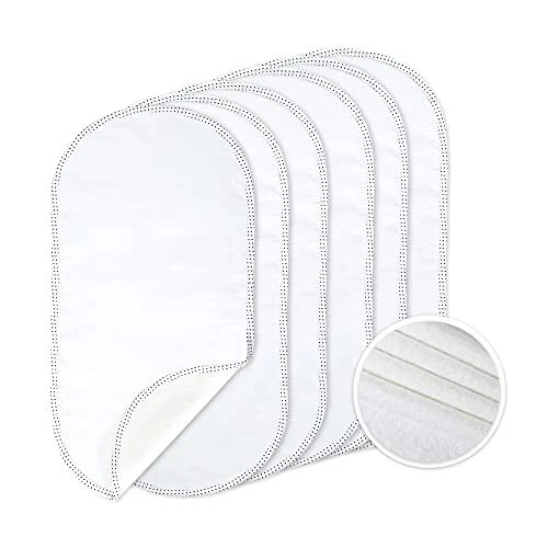 6PK Larger Softer Changing Pad Liners Waterproof, 27x13 Inch (Pack of 6) White