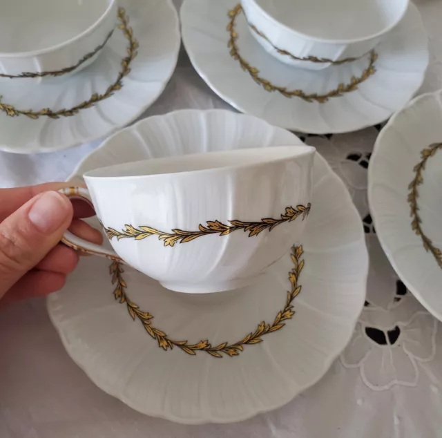 Service a the ou café de 6 tasses en porcelaine Limoges Bernardaud, Musset