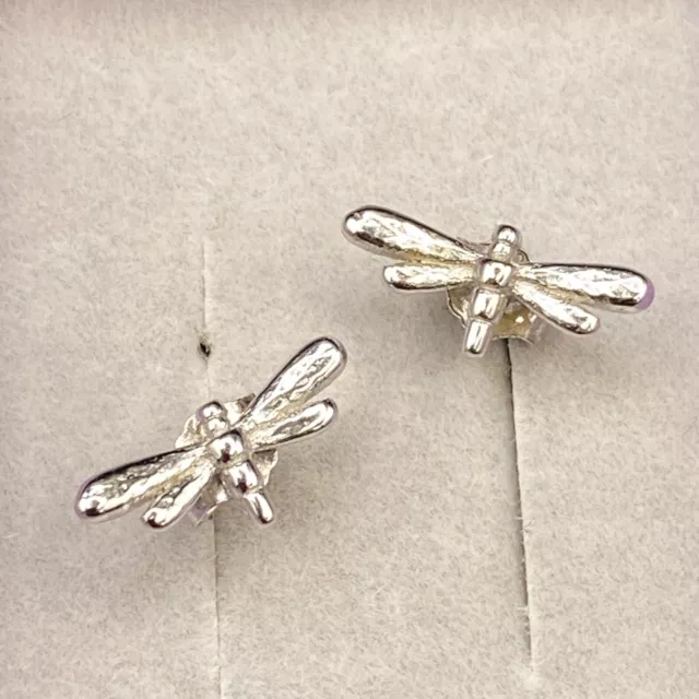 Dragonfly Ear Studs 925 Sterling Silver Earrings Boxed Treat or Gift