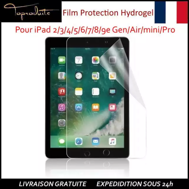 Film Protection Hydrogel Avant pour iPad 2/3/4/5/6/7/8/9e Gen/Air/Mini/Pro