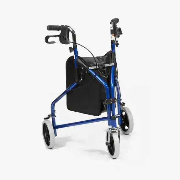 Lightweight Tri Walker Folding Three Wheel Mobility Walker Rollator With Bag