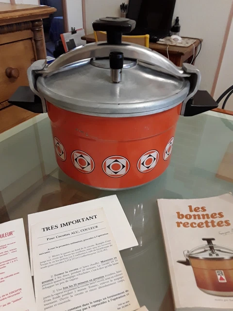 ANCIENNE COCOTTE MINUTE SEB 8 litres basse série K en alu pur 99,5