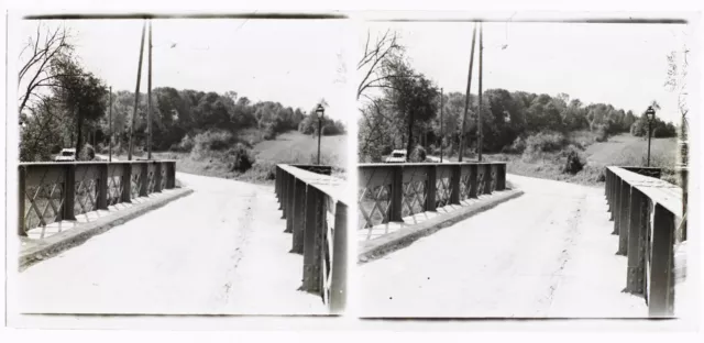 FRANCE Indochina Landscape Bridge c1930 Vintage Photo Glass Plate V35L23n5 2