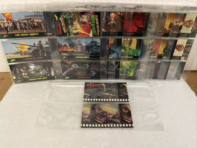 MARS ATTACKS: WIDEVISION #1-72 - 74 Card Set - COMPLETE  Movie TOPPS Promos 1996