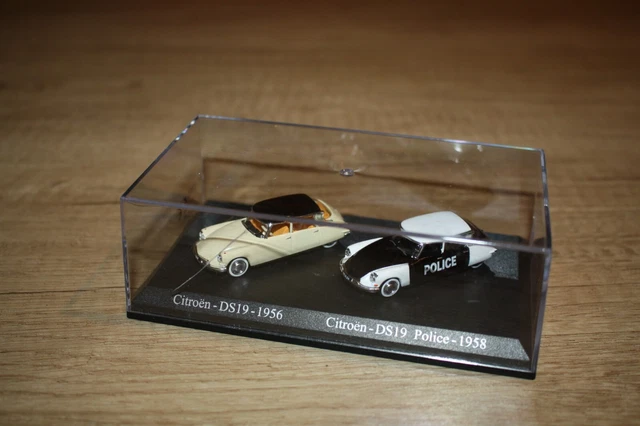 Coffret  Duo 2 Metal Uh Norev Citroen Ds 19 Berline 1956 Police 1958 Ho 1/87