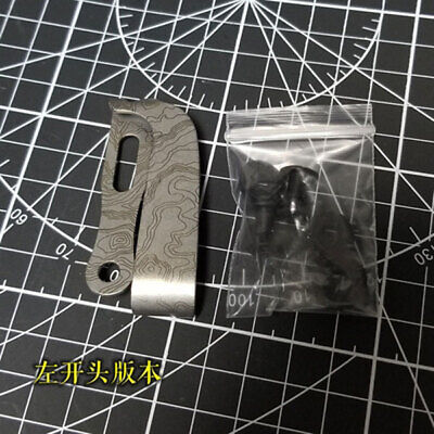 TC4 Titanium Alloy EDC Pocket Clip Knife Sleeve Waist Clip w/ Screw Accessories