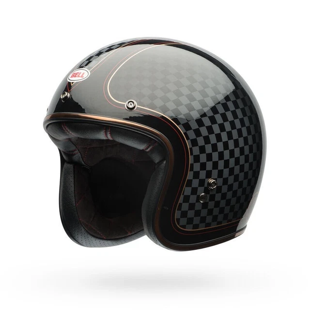 Bell Custom 500 3/4 Open Face Motorcycle Helmet RSD Check It Black Large
