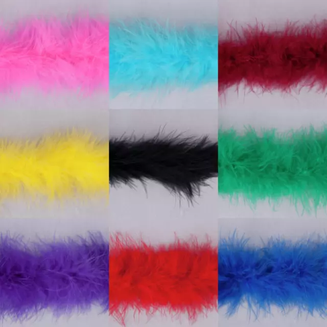 1 Yard Luxus Marabou flauschige Feder Trimmen Futter Nähen Handwerk Farbe wählen