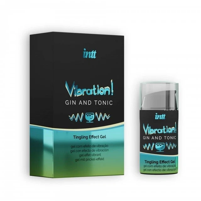 INTT VIBRADOR LIQUIDO EFECTO CALOR AROMA GIN AND TONIC 15 ML- Envio Domicilio