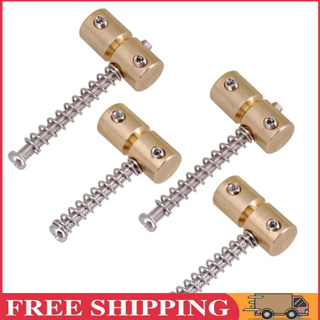 4pcs 4 Strings Brass Guitar Bridge Saddles for Electric Guitar Bass Bridges