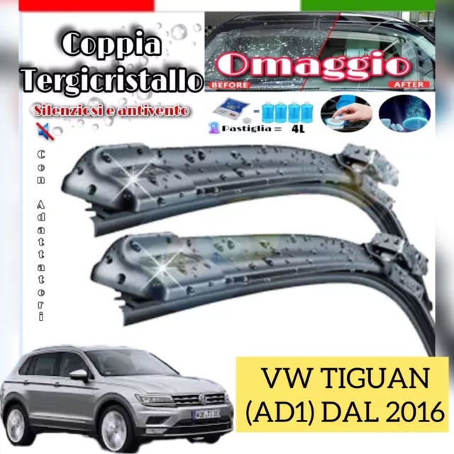 Kit Coppia Spazzole Tergicristallo Aerodinamiche per Volkswagen Polo (6R  6C1)