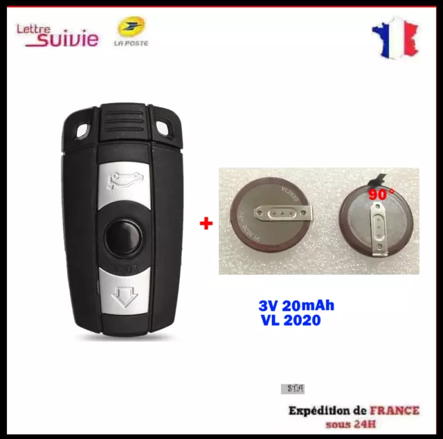 BOÎTIER CLÉ + batterie télécommande pour BMW Série 3 E90 E91 E92 E93 Série  5 E60 E61 EUR 15,99 - PicClick FR