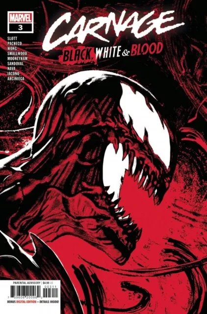 Carnage Black White Blood #3 (2021) Vf/Nm Marvel