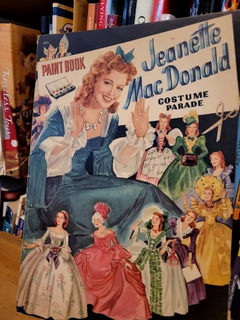 VINTAGE 1941 JEANETTE Mac DONALD  COLORING PAINT BOOK