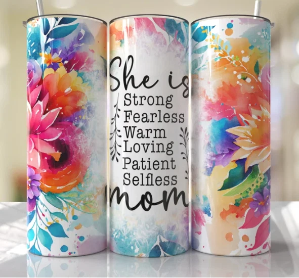 20oz Mothers Day Quote Insulated tumbler with box lid and straw