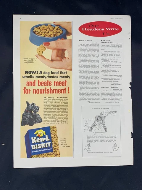 Magazine Ad* - 1956 - Ken-L-Biskit Dog Food - Scottie