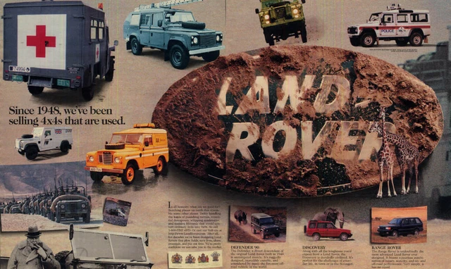 Since 1948 we've been selling 4x4s that are used: Land Rover ad 1996