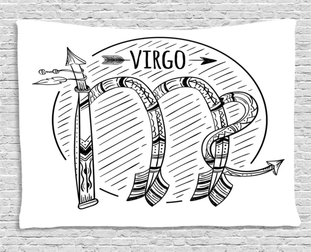 Zodiac Virgo Sign Tapestry Wall Hanging Form Bedroom Dorm Room Decor 2 Sizes