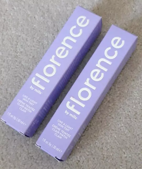 2 X BRAND NEW FLORENCE By MILLS Like a Light Skin Tint 30ml Shade MT90