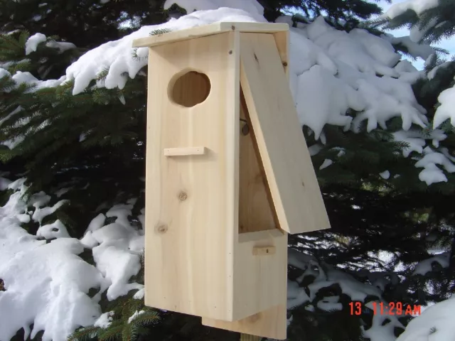 Split door Wood duck nest box (white cedar)