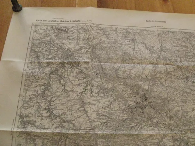 alte Landkarte Großblatt Nr. 101 Umgebung von Dresden von 1945 Pirna Radeberg 2