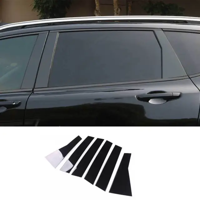 For Honda CRV CR-V 2017-2022 Black Titanium Window Center BC Pillar Cover Trim