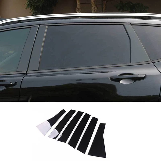 For Honda CRV CR-V 2017-2022 Black Titanium Window Center BC Pillar Cover Trim