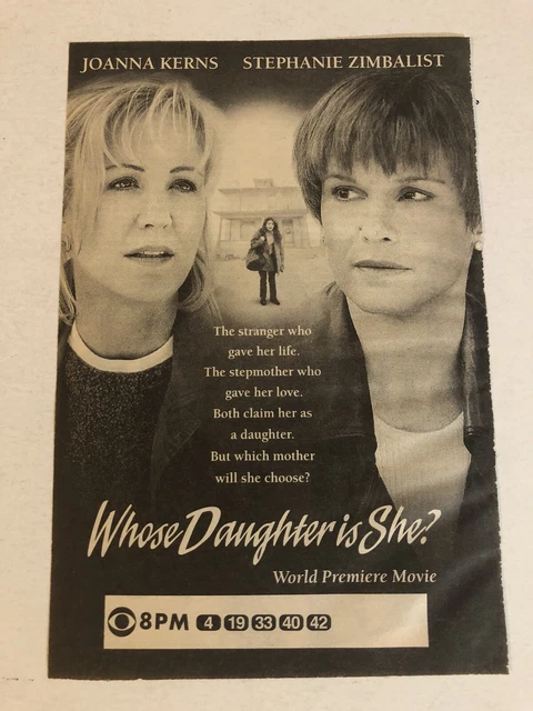 Whose Daughter Is She Tv Movie Print Ad Joanna Kerns Stephanie Zimbalist TPA2