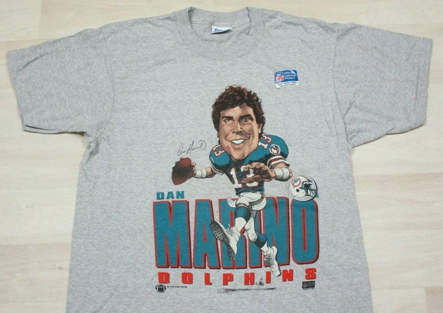 Vintage Salem Sports (L) Dan Marino NFL Miami Dolphins Dead-Stock T-SHIRT USA