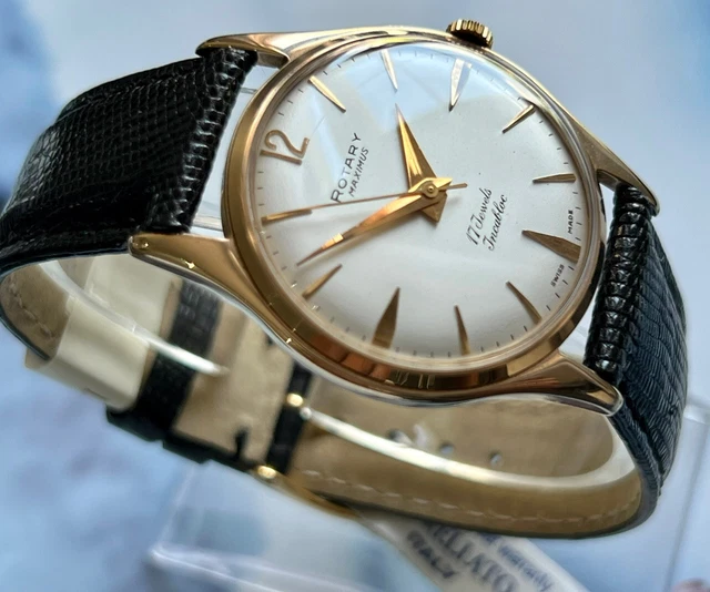 MENS VINTAGE ROTARY Maximus 9ct Gold Manual Wind Swiss Watch Cira 1960