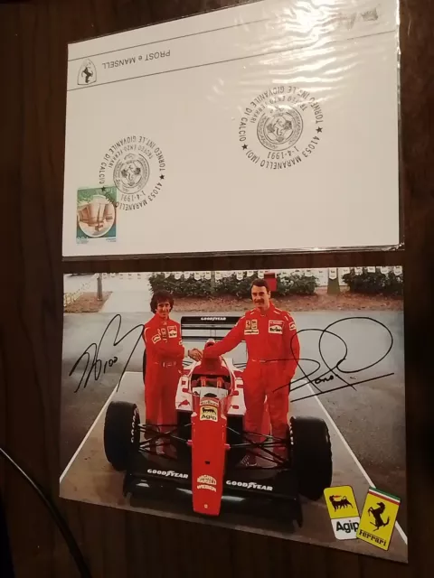 Ferrari 640 F1 , 1X  Cartolina UFFICIALE  Scuderia Ferrari  1990-PROST & MANSELL