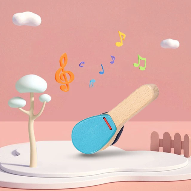 WOODEN CLAPPER Orff Clapping Board for Kids Children Toy (Blue