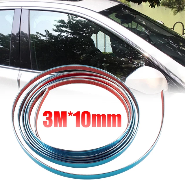 Car Side Door Silver Strip Bumper Protector Trim Tape Sticker Accessories