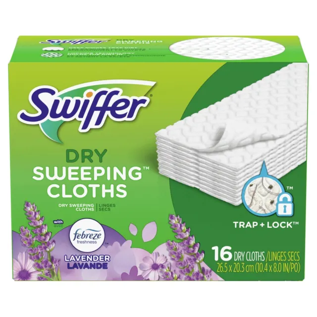 Swiffer Sweeper Dry Pad Refills, Unscented, 16 Ct