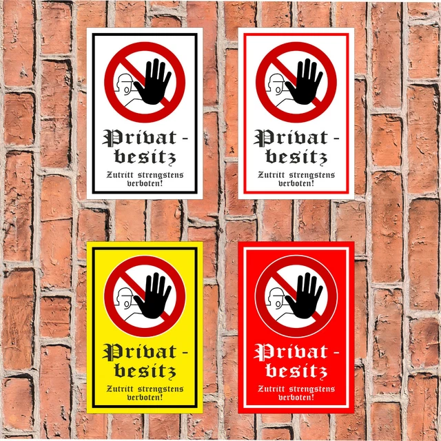 Buddel-Bini Aluschild „Privatbesitz“ – Wetterfest, Geprägt, 250x350 Mm Aus Deutscher Qualitäts-Aluminium