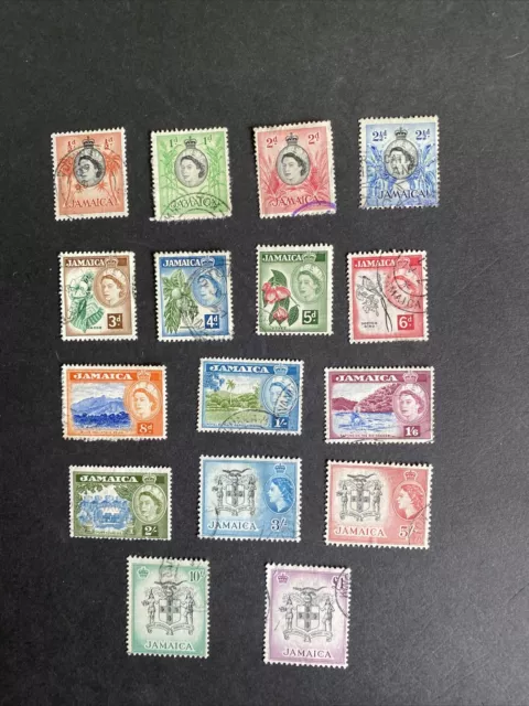 Jamaica 1956 Definitives Set  Fine Used With Faults.