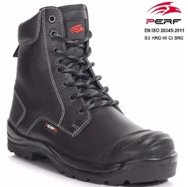 Mens S3 Leather Safety Toe Cap Work Boots Combat Ankle Shoes Waterproof PPE Size