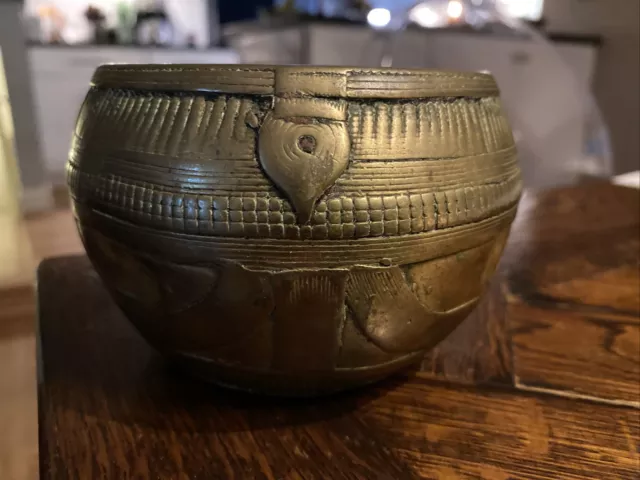 Dhokra Lost Wax Bronze Rice Measure Bowl from Orissa, India